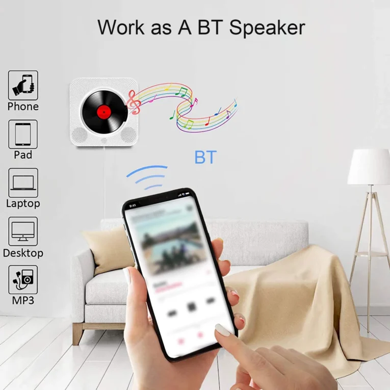 Bluetooth speaker streaming music from smartphone